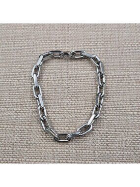 9 Inch Stainless Steel Paperclip Link Chain Bracelet A7696
